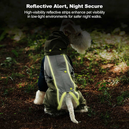 4-Leg Pet Outdoor Jacket, 3-in-1 Waterproof Windproof Reflective Warm Coat | Traverseon