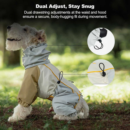 4-Leg Pet Outdoor Jacket, 3-in-1 Waterproof Windproof Reflective Warm Coat | Traverseon