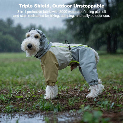 4-Leg Pet Outdoor Jacket, 3-in-1 Waterproof Windproof Reflective Warm Coat | Traverseon