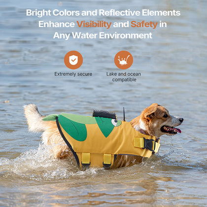 Full Chest and Belly Protection Dog Swimming Life Vest