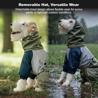 4-Leg Pet Outdoor Jacket, 3-in-1 Waterproof Windproof Reflective Warm Coat | Traverseon