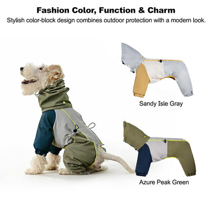 4-Leg Pet Outdoor Jacket, 3-in-1 Waterproof Windproof Reflective Warm Coat | Traverseon