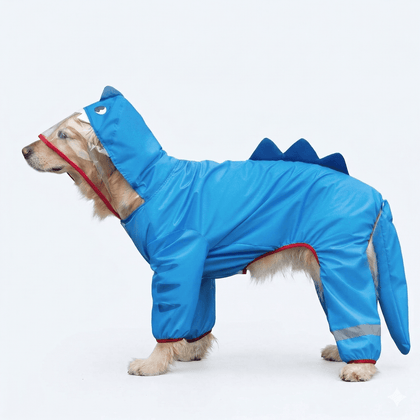 Breathable Large Dog Raincoat with Visor - U-Belly, 15000mm Waterproof, 3XL-8XL (25-88 lbs) | Traverseon