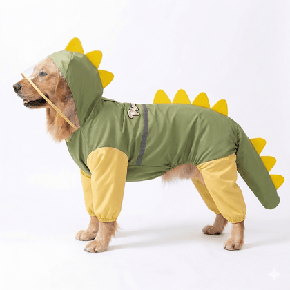Breathable Large Dog Raincoat with Visor - U-Belly, 15000mm Waterproof, 3XL-8XL (25-88 lbs) | Traverseon